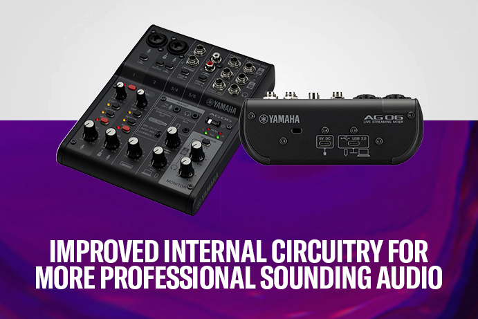 Improved internal circuitry for more professional sounding audio